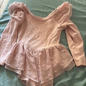 Pink Long Sleeve Ruffle Dress